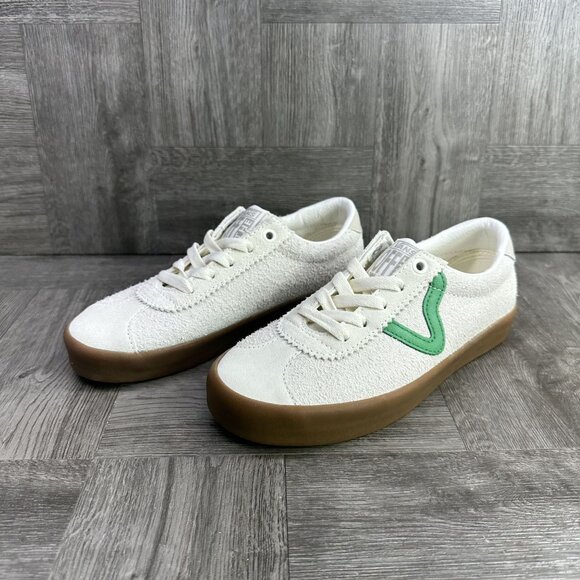 Vans Sport Low Women size 5.5 Ivory Green Suede Gum Casual Shoes - Picture 3 of 8